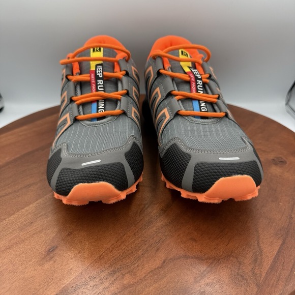 KEEP RUNNING Brand Speed 3 Running Shoes  Gray/Orange Size EU 43/US 10-10.5 - Picture 7 of 10
